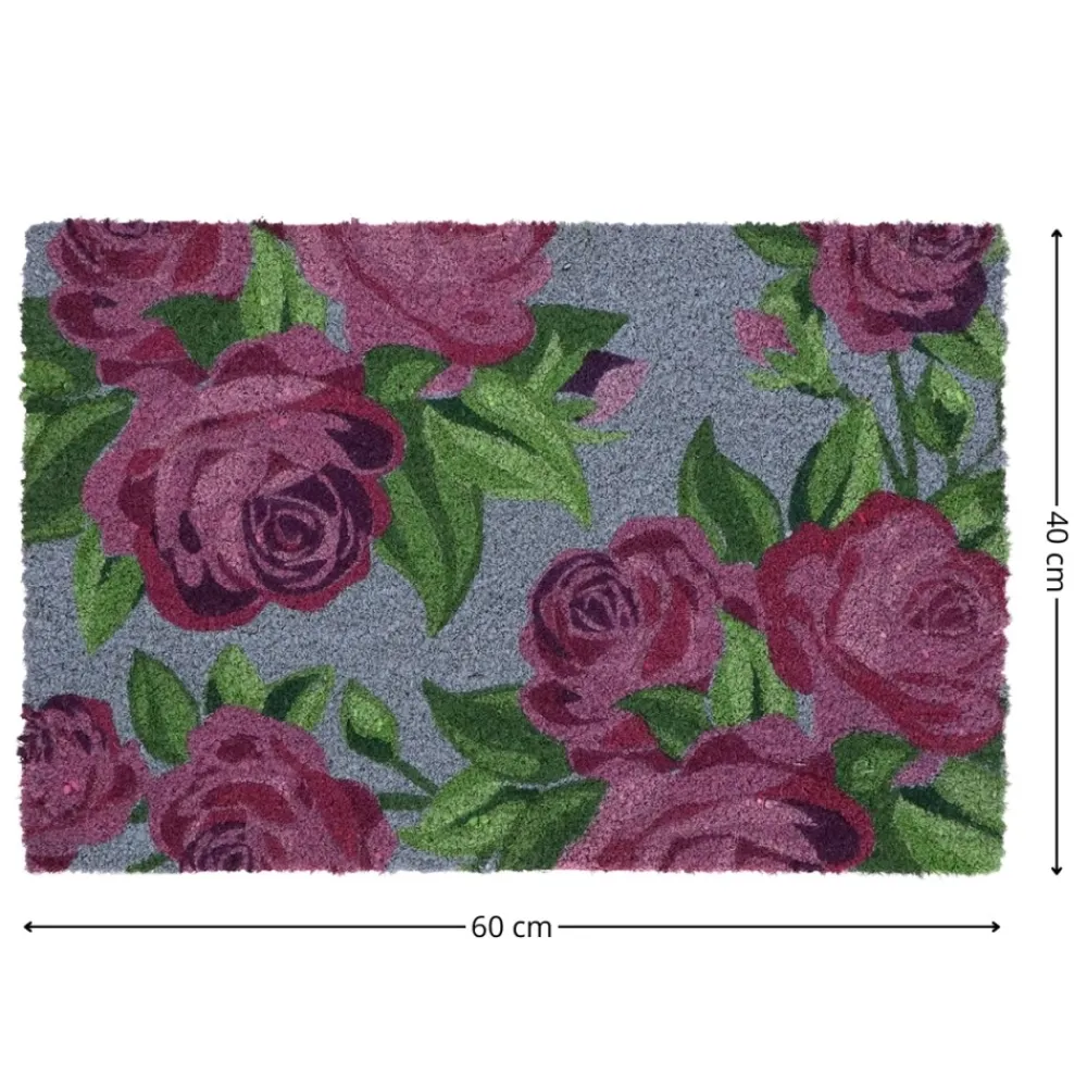 Wycieraczka z motywem kwiatowym 60x40 cm * Esschert Design New
