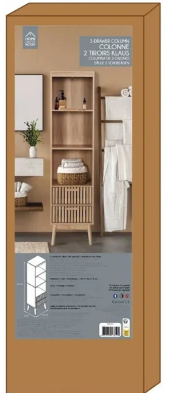 Wysoka szafka łazienkowa LINEA 160 cm
