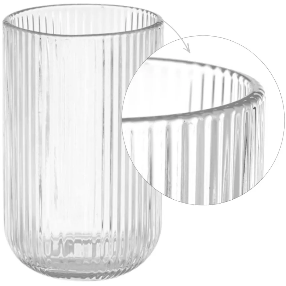 Wysoka szklanka 430 ml prążkowana * VIVALTO Online