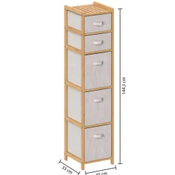 Wysoki 5-poziomowy regał 144 cm Tidy Box