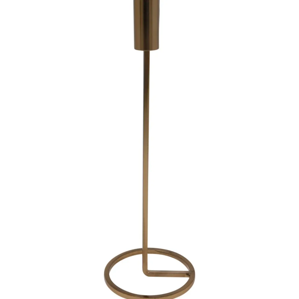 Wysoki świecznik w kolorze złotym 31 cm * H&S Decoration Online