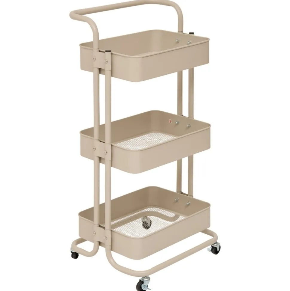 Wózek mobilny metalowy Trolley beżowy
