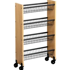 Wózek kuchenny wąski na kółkach 4 poziomy 45x17xh77 cm * Kesper Clearance