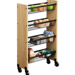 Wózek kuchenny wąski na kółkach 4 poziomy 45x17xh77 cm * Kesper Clearance