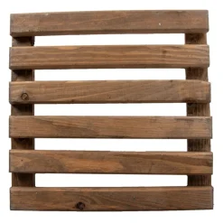 Wózek na donicę drewniany brąz 29x29 cm * Esschert Design Discount