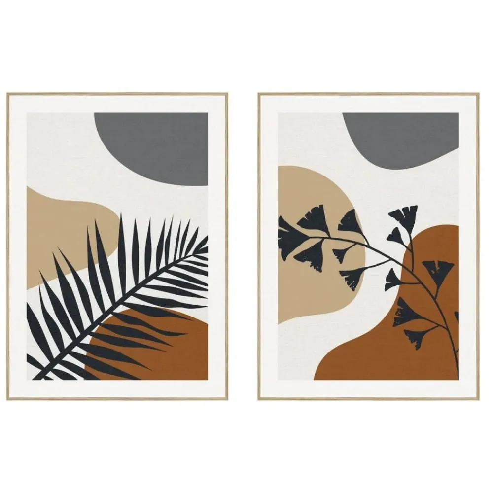 2x Obraz ścienny na płótnie w ramie mdf 71 cm * HowHomely Clearance