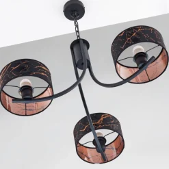 Żyrandol ARTHUR czarny miedziany abażur 3xE27