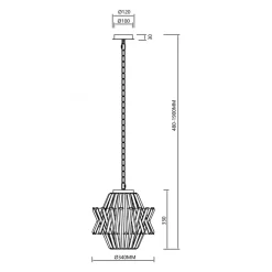 Żyrandol CROWN Złoty Szklane Kryształy 4xE14 34cm