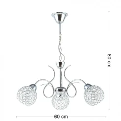 Żyrandol kryształowy wiszący Crystal III 3xE27