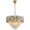 Żyrandol LUXURIA Złoty Szklane Kryształy 9xE14 50cm