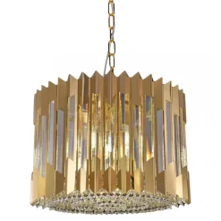 Żyrandol RITZ Złoty Szklane Kryształy 7xE14 42cm