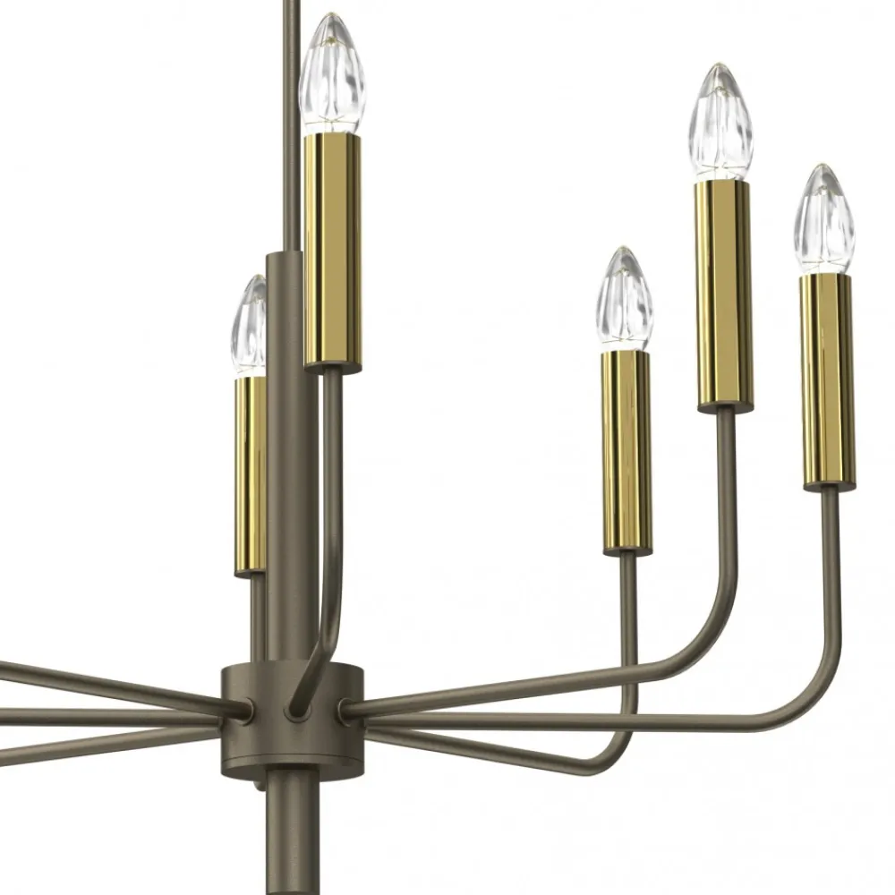 Żyrandol AKASYA Złoty 8xE14 * Luminex Outlet
