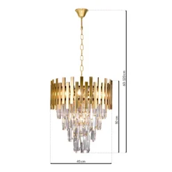 Żyrandol ASPEN II GOLD 9xE14 * Eko-light Outlet