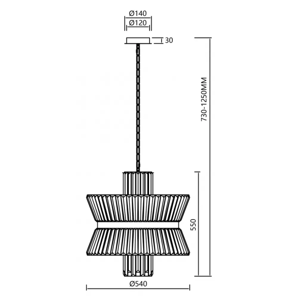 Żyrandol AURELIA Srebrny Szklane Kryształy 12xE14 54cm * Eko-light New