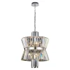 Żyrandol AURELIA Srebrny Szklane Kryształy 8xE14 42cm * Eko-light