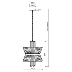 Żyrandol AURELIA Srebrny Szklane Kryształy 8xE14 42cm * Eko-light