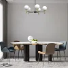 Żyrandol AWINION Czarny Złoty Szklany Klosz 6xE27 * Luminex Clearance