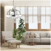 Żyrandol CAMBRIDGE Czarny Biały Szklany Klosz 6xE14 * Luminex Clearance