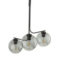 Żyrandol CESAR Czarny Szklane Klosze 3xE27 * TK Lighting