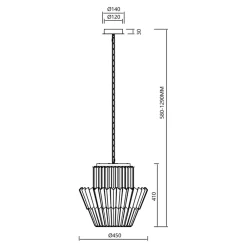Żyrandol DONNA Złoty Szklane Kryształy 9xE14 45cm * Eko-light Clearance