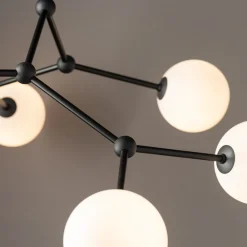 Żyrandol FAIRY Czarny Szklane Klosze 6xG9 * TK Lighting New
