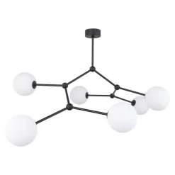 Żyrandol FAIRY Czarny Szklane Klosze 6xG9 * TK Lighting New