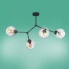 Żyrandol FAIRY Czarny Szklane Klosze 4xG9 * TK Lighting