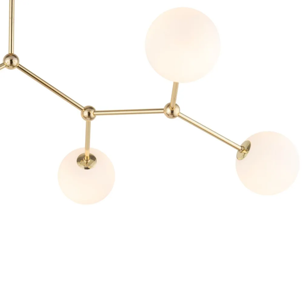 Żyrandol FAIRY Złoty Szklane Klosze 6xG9 * TK Lighting Best