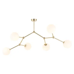 Żyrandol FAIRY Złoty Szklane Klosze 6xG9 * TK Lighting Best