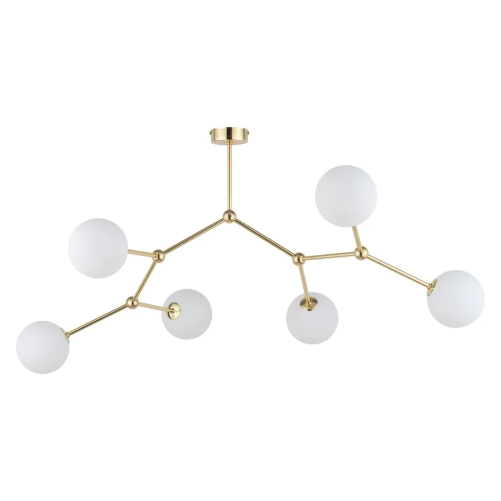 Żyrandol FAIRY Złoty Szklane Klosze 6xG9 * TK Lighting Best