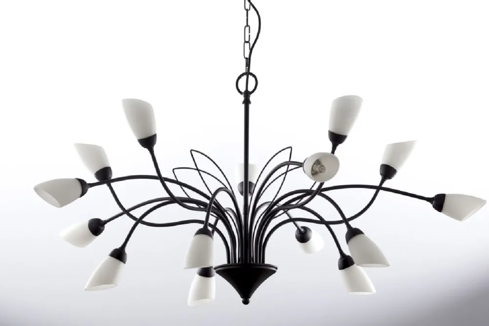 Żyrandol GLORIOSA czarny mat 15xG9 * Jupiter