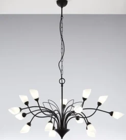 Żyrandol GLORIOSA czarny mat 15xG9 * Jupiter