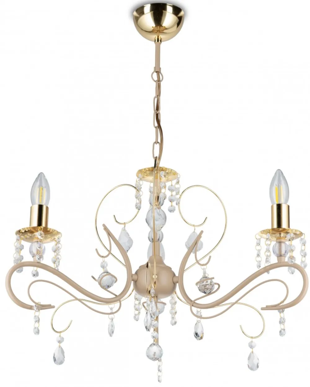 Żyrandol Kayen Beżowy 3xE14 51 cm * HowHomely Sale