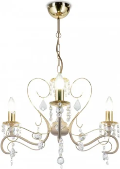 Żyrandol Kayen Beżowy 3xE14 51 cm * HowHomely Sale