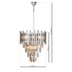 Żyrandol kryształowy ASPEN CHROME 9xE14 * Eko-light Discount
