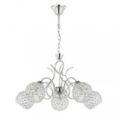 Żyrandol kryształowy wiszący Crystal III 5xE27 * HowHomely Discount