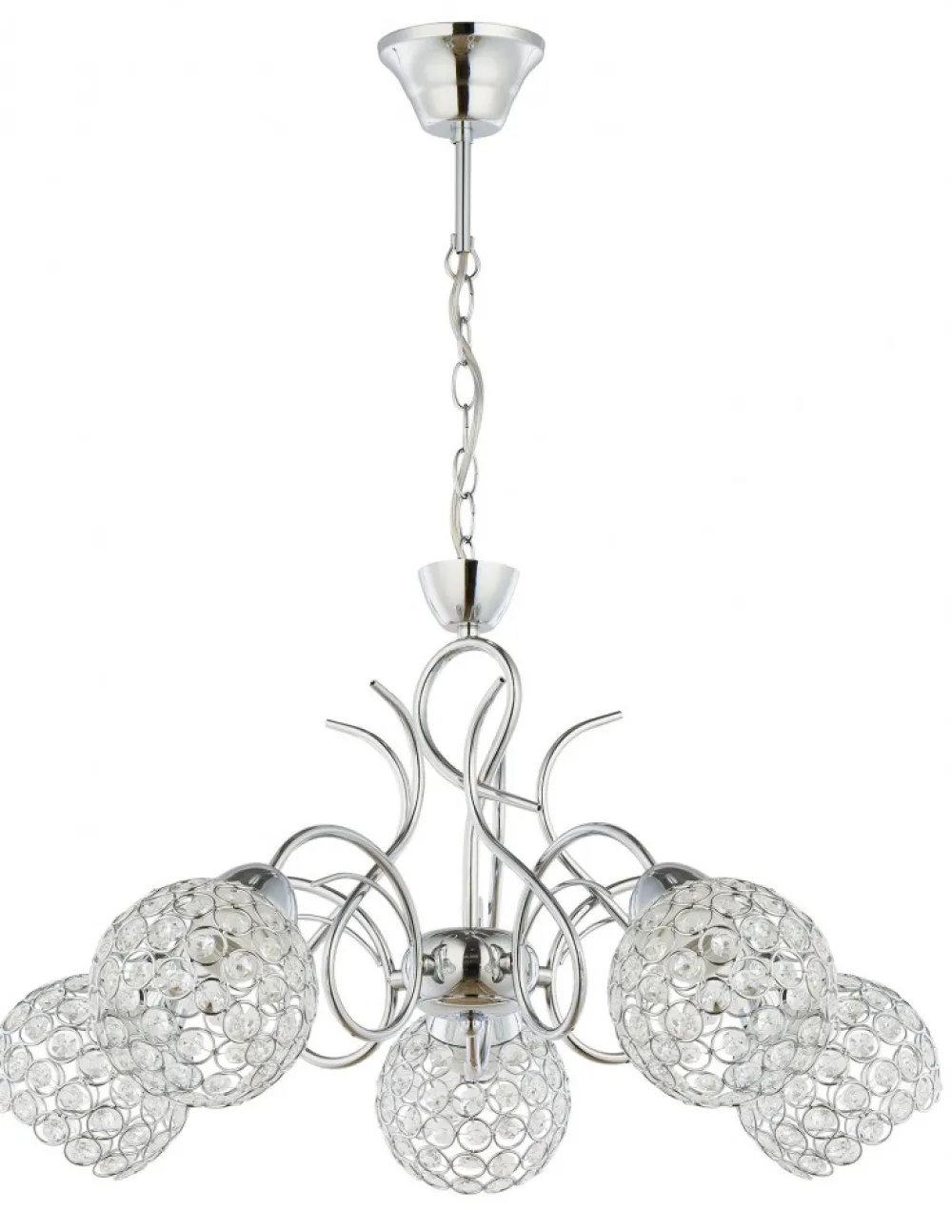 Żyrandol kryształowy wiszący Crystal III 5xE27 * HowHomely Discount