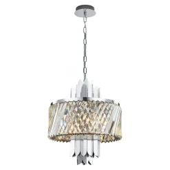 Żyrandol MARGOT Srebrny Szklane Kryształy 6xE14 43cm * Eko-light Discount