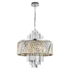 Żyrandol MARGOT Srebrny Szklane Kryształy 9xE14 55cm * Eko-light Discount