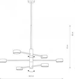 Żyrandol ORBIT Czarny 6xGX53 * Nowodvorski New