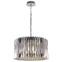 Żyrandol RITZ Srebrny Szklane Kryształy 12xE14 54cm * Eko-light Hot