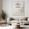 Żyrandol RITZ Srebrny Szklane Kryształy 7xE14 42cm * Eko-light New
