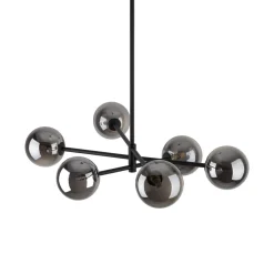 Żyrandol SARIUS Czarny Szklane Klosze 6xG9 * TK Lighting Online