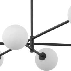 Żyrandol SARIUS Czarny Szklane Klosze 6xG9 * TK Lighting Outlet