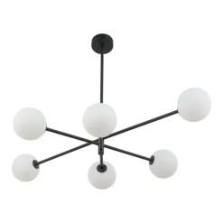 Żyrandol SARIUS Czarny Szklane Klosze 6xG9 * TK Lighting Outlet