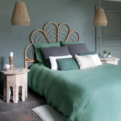 Zagłówek rattanowy 160x140cm beżowy Aoni * Atmosphera Sale