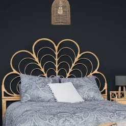 Zagłówek rattanowy 160x140cm beżowy Aoni * Atmosphera Sale