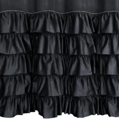 Zasłona CARLI 140x250 czarna falbany cyrkonie