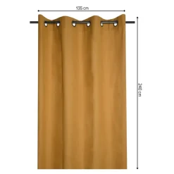Zasłona DUO bawełniana 135x240 cm miodowa