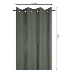 Zasłona DUO bawełniana 135x240 cm oliwkowa